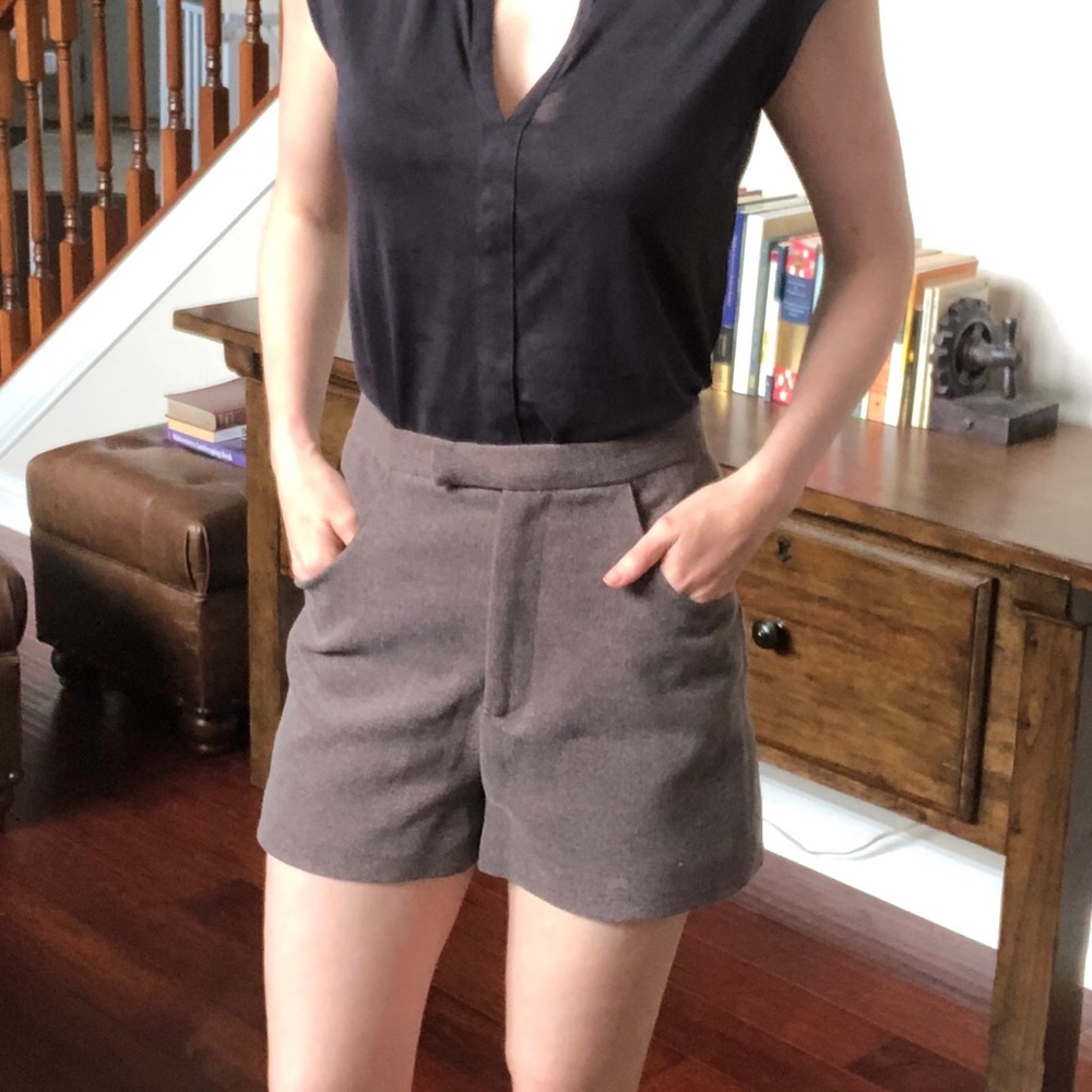 Anthropologie houndstooth high waisted shorts